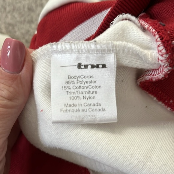 TNA Red & White Varsity Retro Jacket XXS - Picture 10 of 10